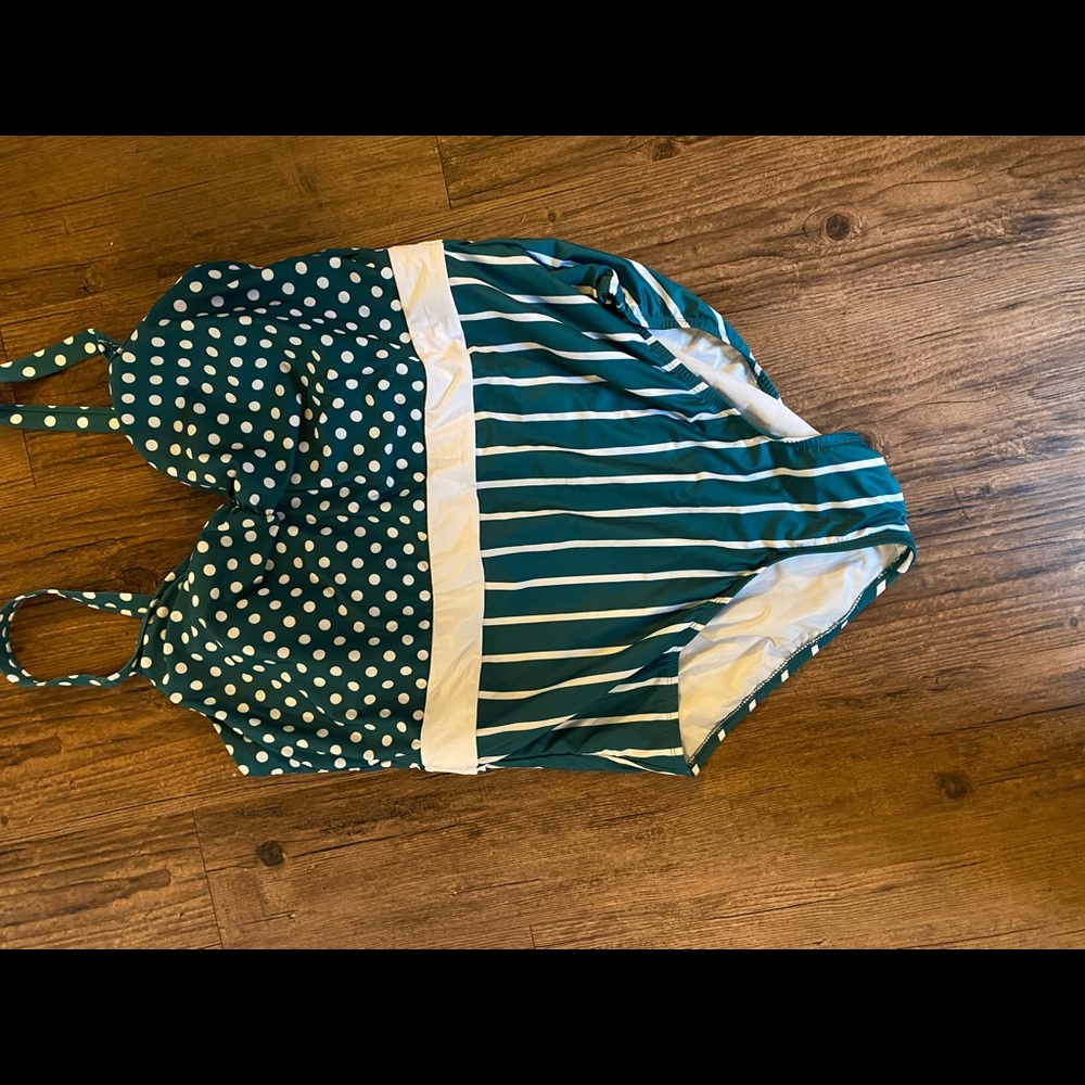 Modcloth Cleo One Piece Swim 2x Teal